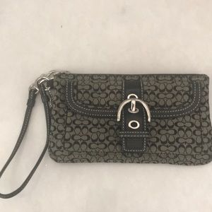 Black Coach Cs wristlet